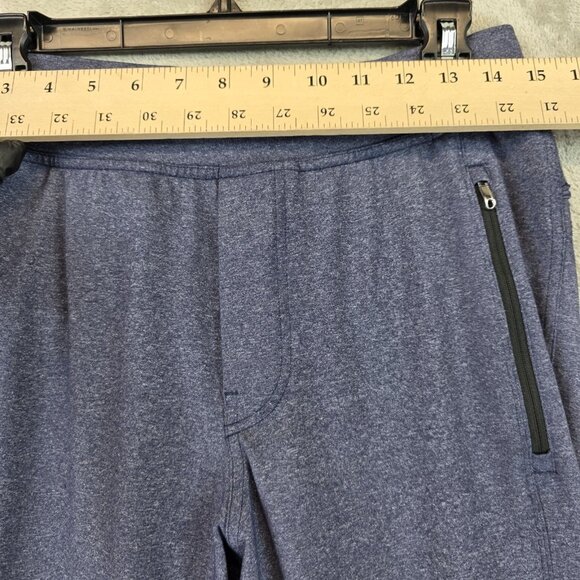 Lululemon Pants Mens Medium Blue Heather Performance Drawstring Zip Pockets Tech - Picture 3 of 12